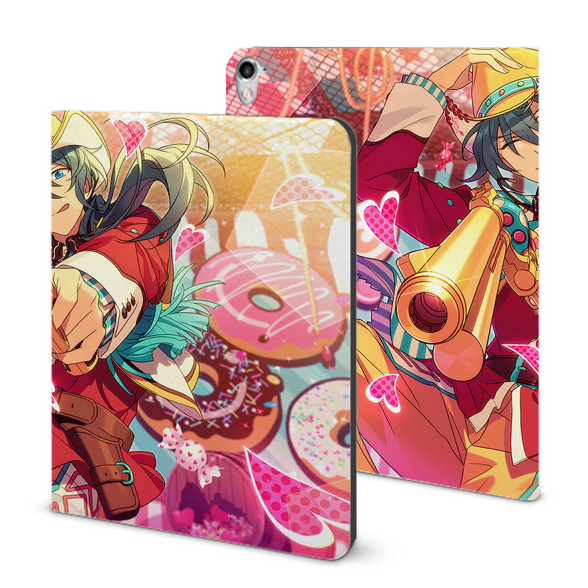 （画像用） あんさんぶるスターズ! Ensemble Stars IPad ケース ブック型 PUレザー TPU 耐衝撃 軽量 薄型 ペン収納なし 全面保護 IPad 各モデル対応